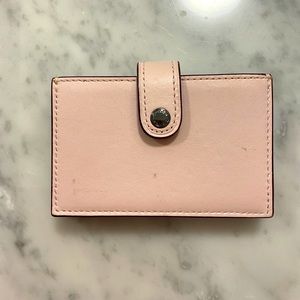 COACH ACCORDION CARD CASE PINK F68393